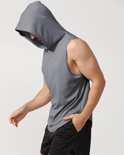 Men's Quick-Dry Hooded Gym Vest