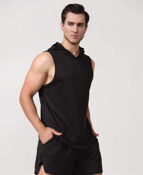 Men's Quick-Dry Hooded Gym Vest